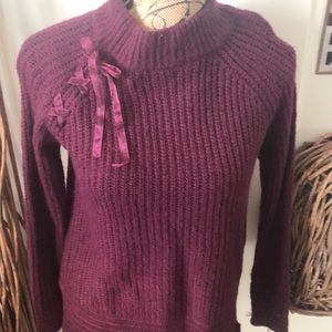 Lauren Conrad mock turtleneck hi low sweater